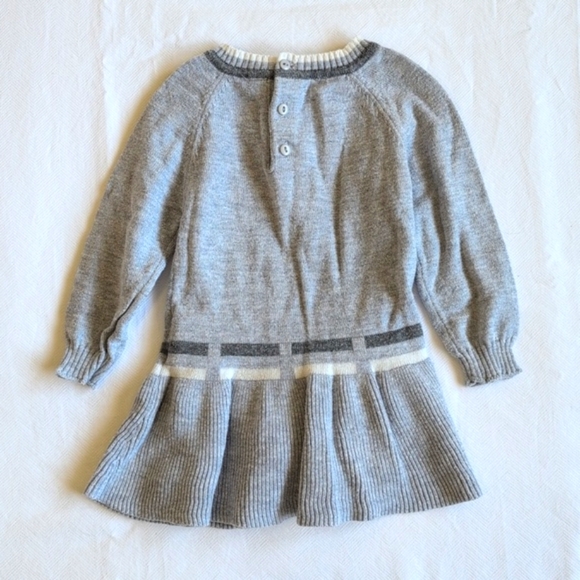 losan spain drop waist gray cotton blend sweater dress 9 months baby girl - Picture 8 of 9